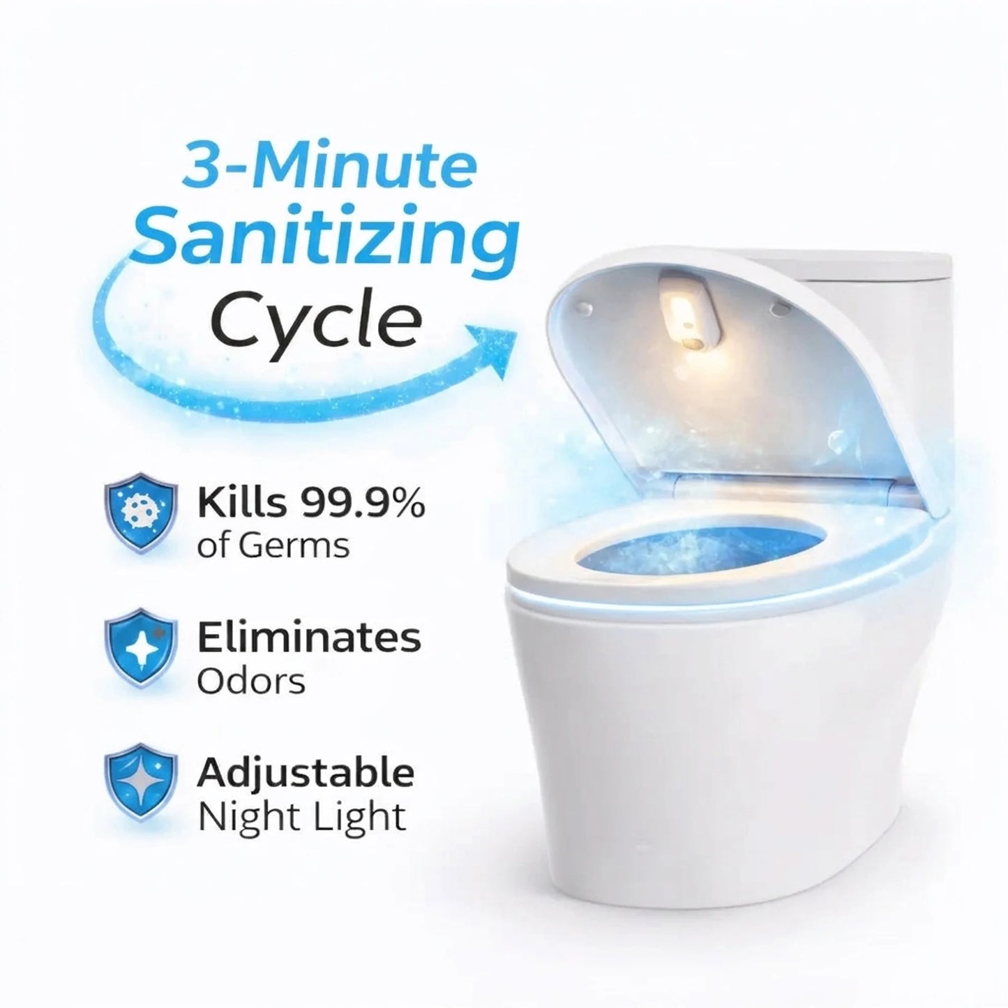 Self Cleaning UV Toilet Sanitizer & Night Light