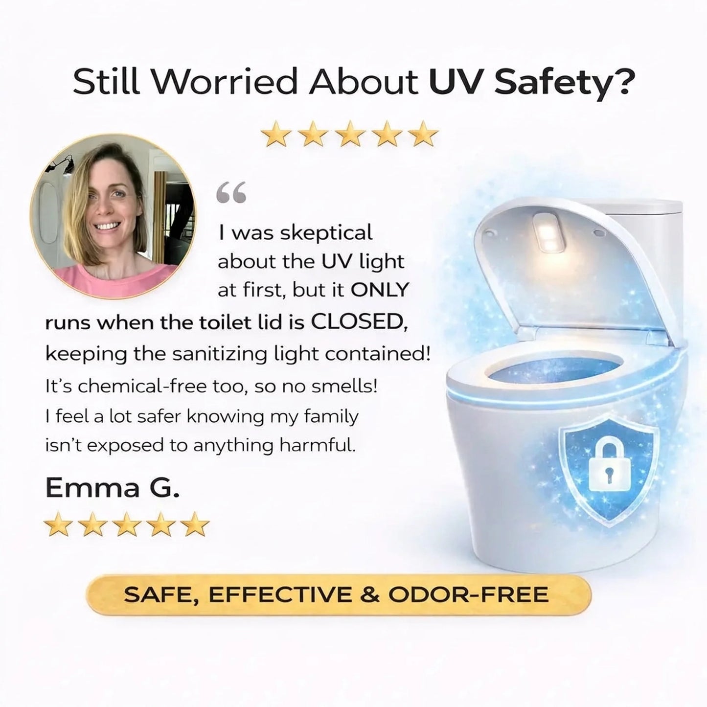 Self Cleaning UV Toilet Sanitizer & Night Light